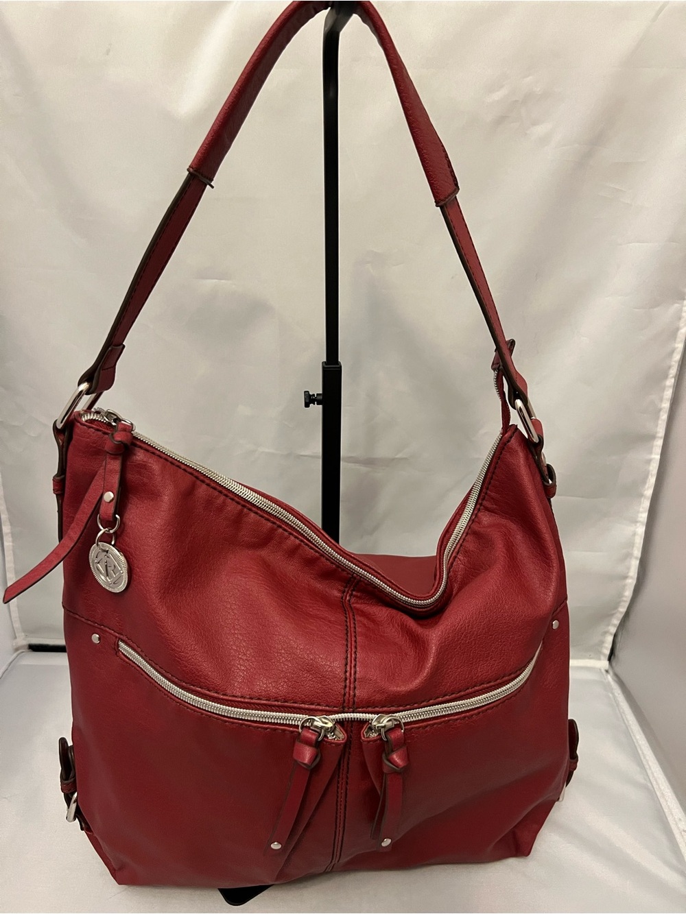 Relic Red Leather Shoulder Hobo Bag